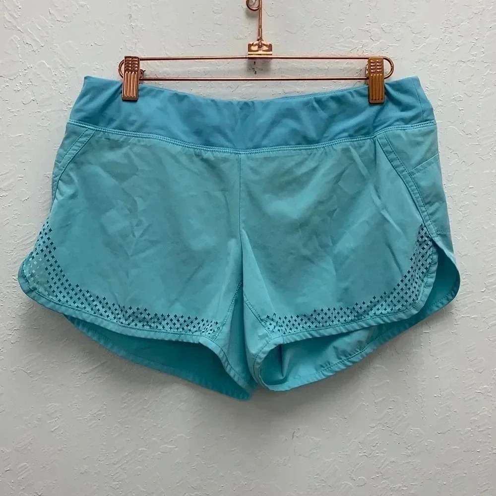 Athleta Lap Running Shorts Light Blue Size Small
